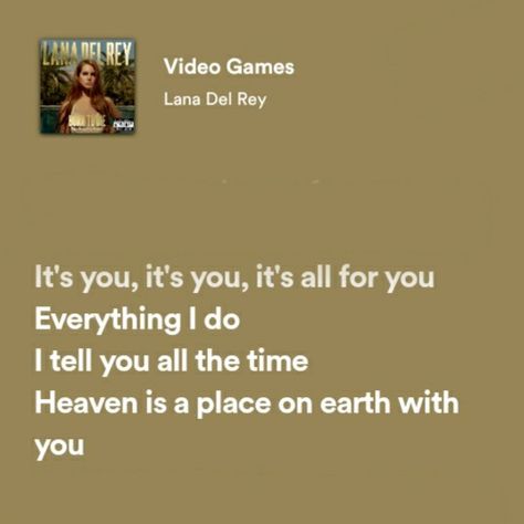 Lana Widget, Lana Del Rey Spotify Lyrics, Lana Del Rey Video Games, Waiting Song, Video Games Song, Lana Lyrics, Music Widget, Lana Del Rey Video, Lana Del Rey Songs