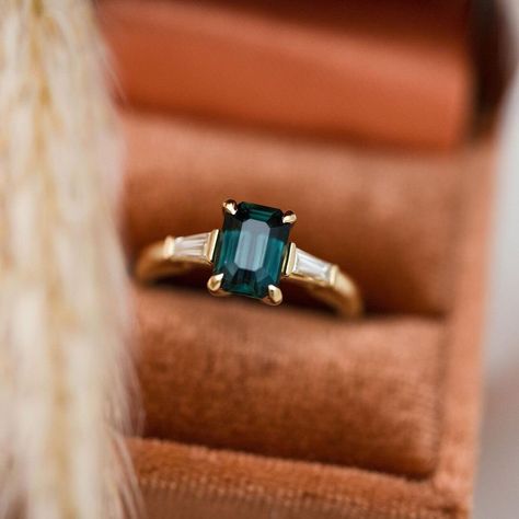 Green Sapphire Marquise Engagement Ring, Emerald Engagement Ring Marquise, Emerald Cut Green Sapphire Ring, Emerald And Gold Ring, Emerald Cut Emerald Engagement Ring, Engagement Rings Green Stone, Engagement Rings Emerald Green, Engagement Rings With Sapphire, 2ct Emerald Engagement Ring