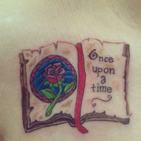 Once upon a time..... Hand Tattoo Cover Up, The Beast Tattoo, Disney Inspired Tattoos, Beast Tattoo, Belle Tattoo, Beauty And The Beast Tattoo, Kitten Tattoo, Beauty And The Beast Movie, Literary Tattoos