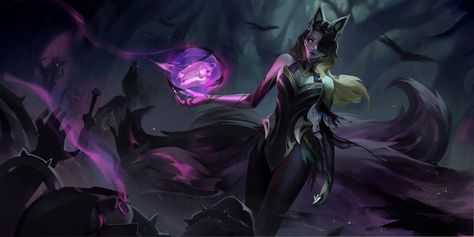 ArtStation - Coven Ahri, Huyy Nguyen (Pepeno) Ahri Skins, Ahri Wallpaper, Ahri Lol, Xayah And Rakan, Ahri League, League Of Legends Memes, Splash Art, 8k Wallpaper, E Sports