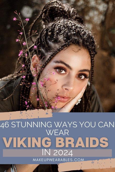 Viking Braids: Bold and Legendary Hairstyle Ideas Viking Hair For Fine Hair, Warrior Hairstyles Woman Viking Hair, Viking Braids Female Short Hair, Warrior Braids Woman, Nordic Hairstyles Women, Womens Viking Costume Diy, Modern Viking Fashion, Norse Hairstyles, Easy Viking Hairstyles Women