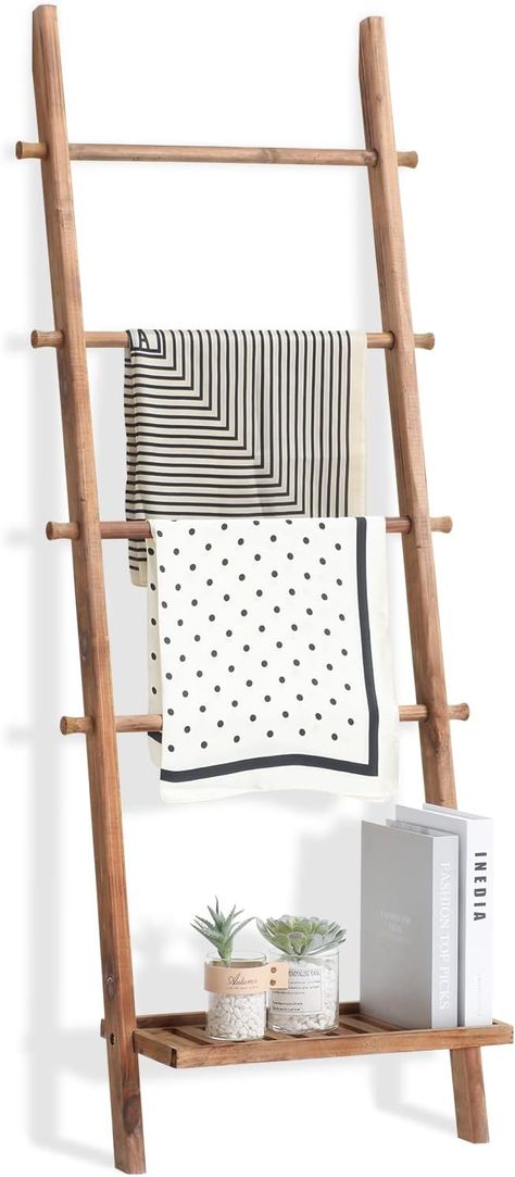 Blanket Ladder Living Room, Farmhouse Blanket Ladder, Wooden Towel Rack, Wood Blanket Ladder, Wooden Blanket Ladder, Shelf For Living Room, Rack For Bathroom, Quilt Display, Farmhouse Quilts