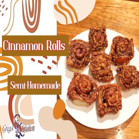 Cinnamon Rolls made with Frozen Bread Dough - Greg's Kitchen Cinnamon Rolls Sticky Buns, Walnut Cinnamon Rolls, Using Frozen Bread Dough, Cinnamon Roll Recipes, Frozen Bread Dough, Roll Recipes, Cinnamon Rolls Homemade, Sticky Buns, Recipe For Mom