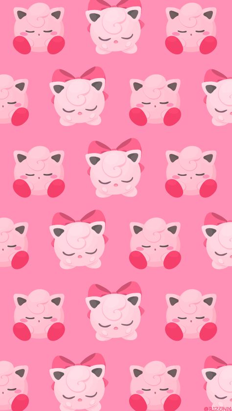 Twitter Jigglypuff Art, Nerdy Wallpaper, Pokemon Printables, Pokemon Valentine, Pokemon Jigglypuff, Pokemon Backgrounds, Cool Pokemon Wallpapers, Love Pink Wallpaper, Pokemon Pocket