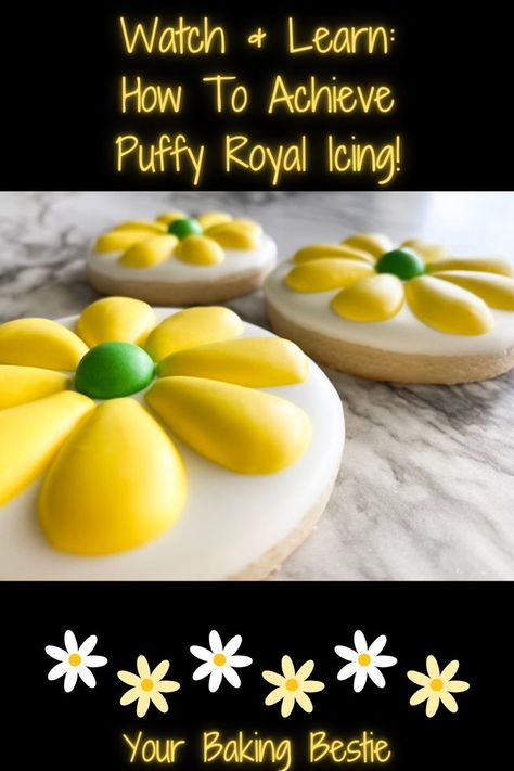 puffy royal icing recipe Royal Icing Flooding, Puffy Royal Icing Recipe, Puffy Royal Icing, Flood Cookies, Best Royal Icing Recipe, Sugar Cookie Icing Recipe, Royal Icing Cookies Recipe, Cookie Techniques, Royal Icing Templates