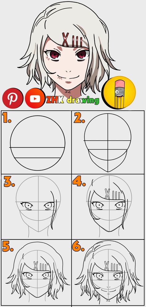 Please subscribe to my channel #drawing #draw #anime #juuzou #tokyoghoul #tutorial Juuzou Suzuya Sketch, Suzuya Juuzou Drawing, Tokyo Ghoul Drawing Easy, Tokyo Ghoul Drawing Sketch, Zipper Drawing, Mordecai Y Rigby, Tokyo Ghoul Drawing, Head Drawing, Juuzou Suzuya