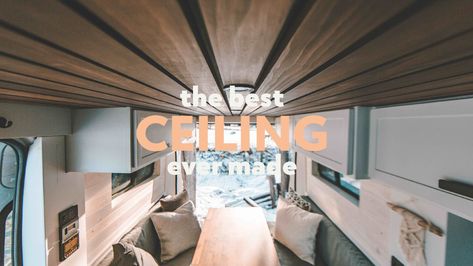 The best ceiling ever made - The Build - Van life Forum | ProjectVanlife Camper Van Ceiling, Camper Van Ceiling Ideas, Campervan Ceiling Ideas, Van Ceiling Ideas, Campervan Ceiling, Van Conversion Walls, Van Ceiling, The Ceiling Design, Plywood Ceiling