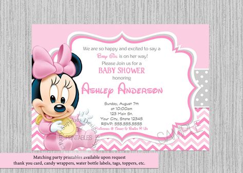 Printed Or Digital Baby Minnie Mouse Baby Shower Invitations image and visual related images Minnie Mouse Baby Shower Invitations, Free Printable Minnie Mouse, Minnie Invitations, Minnie Baby Shower, Minnie Mouse Birthday Invitations, Minnie Mouse Baby, Minnie Mouse Invitations, Minnie Mouse Baby Shower, Modern Baby Shower Invitations