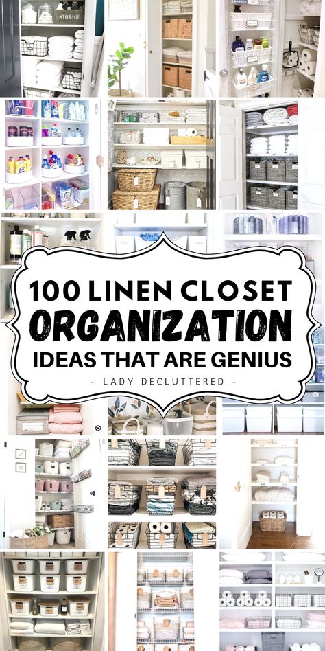 Organized Linen Closets. How To Organise Linen Cupboard, Simple Linen Closet Organization, Scrub Organization Closet, Ideas For Linen Storage, Linen Closet Organisation, Home Organization Linen Closet, Organizing Linen Closet Ideas, How To Store Sheets Linen Closets, Linen Closet Design Ideas