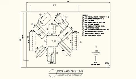 Dog park detail plan layout file Community Park Design, Public Park Design, Dog Park Design, Dog Park Equipment, Animal Shelter Design, Indoor Dog Park, Dog Boarding Kennels, Dog Kennel Designs, Urban Dog