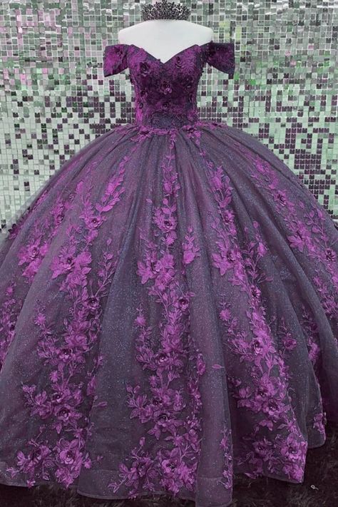 Dark Purple Quinceanera Dresses, Black Quince Dress, Purple Quince Dress, Black Quince Dresses, Purple Sweet 16, Quinceanera Dresses Black, Purple Quince, Purple Quinceanera Dresses, Quince Dresses Purple