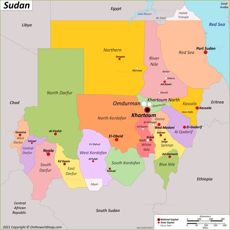 Map of Sudan Sudan Map, Physical Map, Satellite Maps, Coastal Plain, Nile River, Country Maps, Africa Map, Detailed Map, Location Map