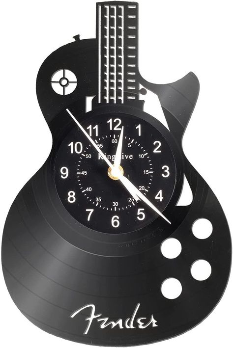 Guitar Vinyl Wall Clock Gifts for Holiday ,12”Black Music Wall Clock Instrument Art Unique Gifts for Men Women for Birthday Wall Decor Birthday Wall Decor, Instrument Art, Instruments Art, Black Guitar, Birthday Wall, Clock Gift, Guitar Music, Unique Gifts For Men, Black Music