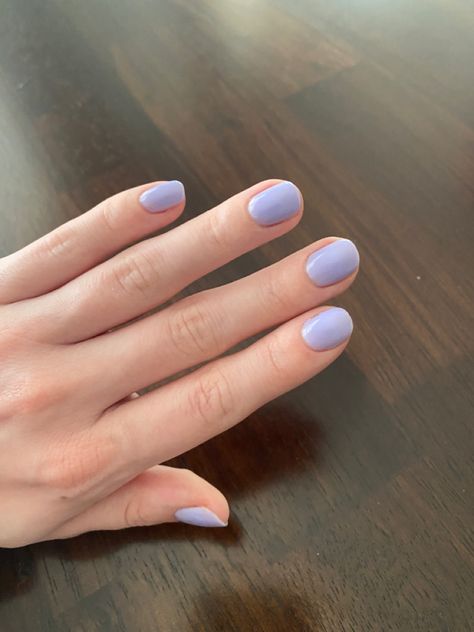 Spring Nails 2023 Gel Short Square Purple, Solid Colour Gel Nails Short, Nail Ideas Plain Colors Summer, Different Color Purple Nails, Light Purple Dip Nails, Short Round Acrylic Nails Spring, Lavender Blue Nails, Spring Nails 2024 Solid Color, Plain Spring Nails