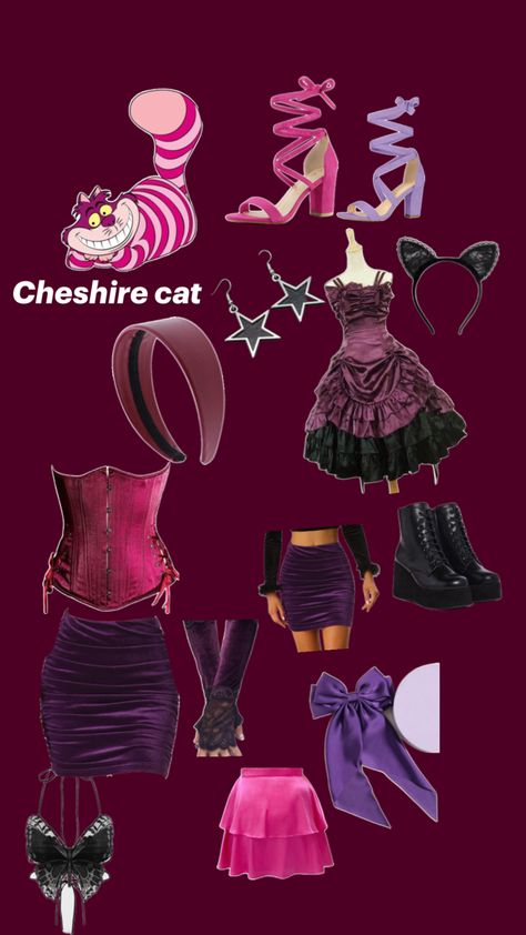 Chesire Cat Costume, Cheshire Cat Halloween, Cheshire Cat Disney, Cat Costume Diy, Cheshire Cat Costume, Disney Bound Outfits Casual, Classy Halloween Costumes, Cat Halloween Costume, Disney Bound Outfits