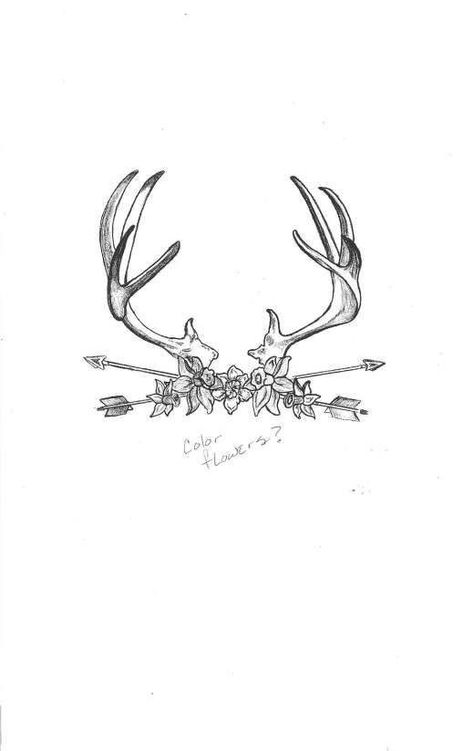 Tattoo Ideas Deer Antlers, Antler With Roses Tattoo, Women Deer Tattoo, Buck Tattoo For Women, Ffa Tattoo Ideas, Deer Antler Tattoos For Women, Deer Head Tattoo For Women, Deer Antler And Flower Tattoo, Country Spine Tattoos For Women