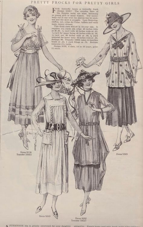 1917 Fashion Woman, 1917 Fashion, 10s Fashion, Ladies Home Journal, 1900s Fashion, 1910s Fashion, Home Journal, Summer Fashions, 20th Century Fashion