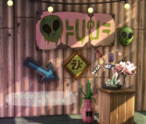 Maxis Match CC World - S4CC Finds, FREE downloads for The Sims 4 Alien Mask, Alien Clothes, Weird Furniture, Weird Plants, Arrow Sign, Crystal Display, Desert Flowers, Sims 4 Mm, The Sims 4 Download