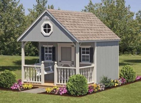 Tips and inspiration for a charming and cute child's playhouse via Remodelaholic.com #outdoorplayhouse Build Playhouse, Outdoor Playhouse Ideas, Outside Playhouse, Girls Playhouse, Playhouse Plans, Diy Playhouse, Backyard Playhouse, Build A Playhouse, Wendy House