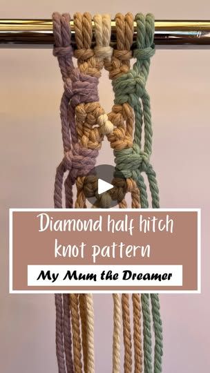 Fruit Hanger, Double Half Hitch Knot, Quick Diy Gifts, Hitch Knot, Half Hitch Knot, Valentine Party Favors, Knot Pattern, Macrame Tutorials, Quick Gifts