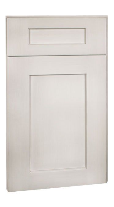 Shaker II Maple Bright White Brushed Gray Glaze Bright White Paint, Framed Cabinets, Frameless Cabinets, Glazed Walls, Framed Cabinet, Future Kitchen, Bathroom Shop, Shaker Style, White Paint