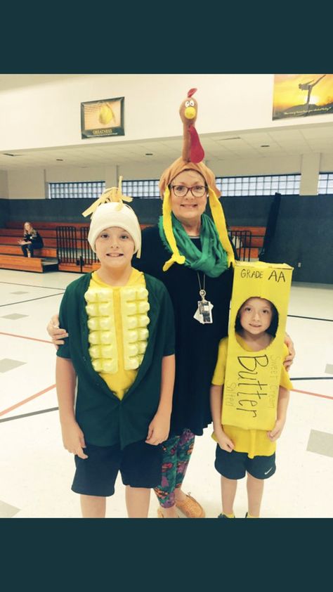 Turkey trot costumes  butter costume Corn on the cob costume Thanksgiving Food Costumes, Corn On The Cob Costume, Thanksgiving Costume Ideas, Turkey Trot Costume Ideas, Turkey Trot Costume, Corn Costume Diy, Thanksgiving Costume, Butter Costume, Corn Costume