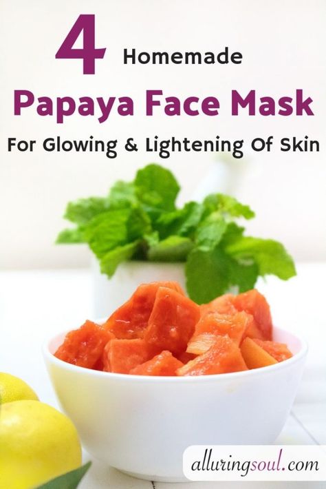 Papaya face pack Papaya Face Pack, Frankincense Anti Aging, Papaya Face Mask, Face Pack For Glowing Skin, Pack For Glowing Skin, Banana Face Mask, Coffee Face Mask, Skin Care Routine For 20s, Aloe Vera Face Mask