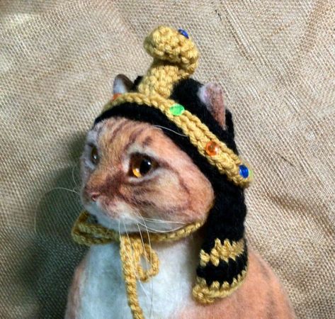 Halloween Costumes For Cats, Costumes For Cats, Hats For Cats, Crochet Cat Hat, Funky Hats, Cat Halloween Costume, Cat Costume, Cat Bow Tie, Hat Fits