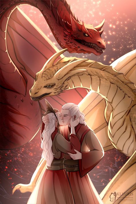 Klyuris - Commission open on X: "#Houseofthedragon #RhaenyraTargaryen #DaemonTargaryen #Syrax order for @KayCharisse https://t.co/6IplyMT05S" / X Forest Elf Aesthetic, Dragons Drawing, Elf Aesthetic, Dead Dragon, Daena Targaryen, Dragon House, Daemon Targaryen, Game Of Thrones Dragons, Got Dragons