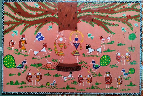 Warli Art, Radha Krishna, Krishna, Art