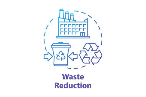 Waste reduction concept icon by Icons Factory on @creativemarket Garbage Recycling, Recycling Plant, Waste Reduction, Brown Hairstyles, Recycle Trash, Outline Drawings, Line Illustration, Illustration Vector, Chocolates