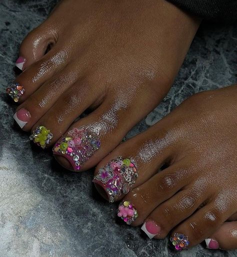 Overlay Nails, Gel Toe Nails, Acrylic Toes, Acrylic Toe Nails, Pretty Toe Nails, Hello Nails, Cute Toe Nails, Dope Nail Designs, Exotic Nails