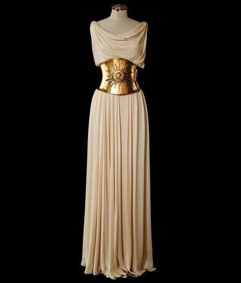 Ancient Greek Dress, Sun Ornament, Krikor Jabotian, Roman Dress, Victorian Era Dresses, Greek Dress, Goddess Dress, T Dress, Royal Style