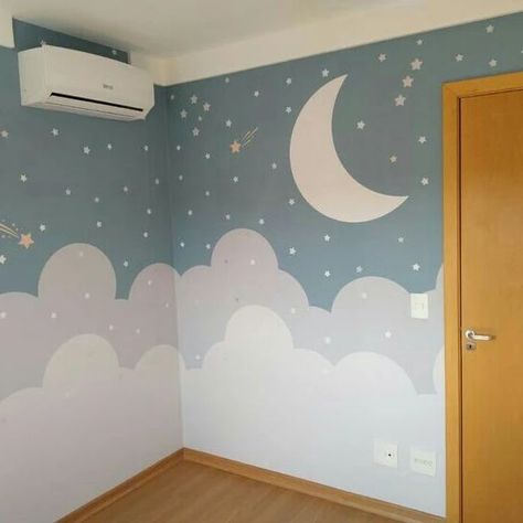 we provide inspiring and modern wall art that will transform any space. Our videos feature a wide range of styles and techniques, from painting with spray paint to creating abstract designs. Subscribe today and join our community of modern wall art enthusiasts Kids Room Decoration Ideas, Boy And Girl Shared Bedroom, Newborn Room, Kids Room Murals, Room Wall Decor Ideas, Kids Room Paint, Nursery Wall Murals, Nursery Room Design, Baby Room Wall