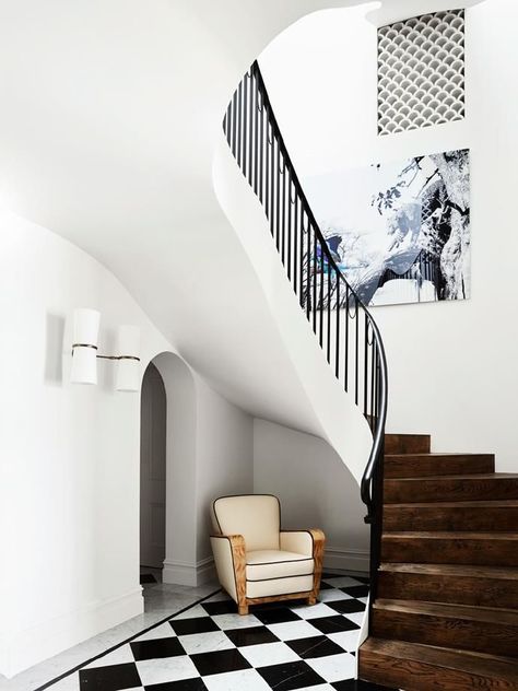 Stairs Handrail Ideas, Spanish Mission Style Homes, Spanish Mission Style, Handrail Ideas, Stairs Handrail, Mission Style Homes, Spanish Mission, Monochrome Decor, Maximalist Interior