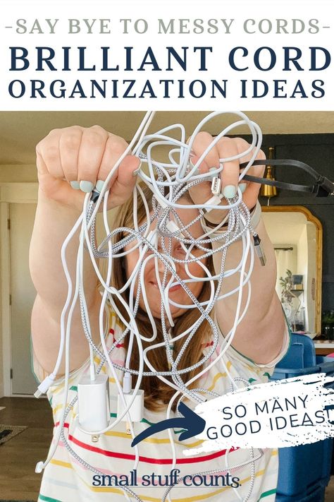 How To Store Wires And Cables, Organising Cables And Chargers, Extra Cord Storage, Cord And Cable Organization, Cable Cord Organization, Bungee Cord Storage Organizing Ideas, Diy Cord Organizer Cable Management, Phone Cord Storage, Cable Charger Organizer