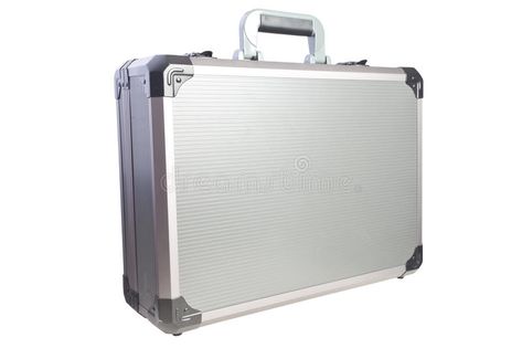 Silver Briefcase, Metal Briefcase, Money Case, White Image, Detective, Photo Image, Royalty Free Stock Photos, Medical, Stock Photos