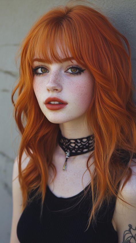 Best Copper Hair Colors: 12 Must-Try Shades for Every Skin Tone - HairstylesIdeas - Discover Your Next Great Look Color Depositing Shampoo, Copper Balayage, Textured Bangs, Goddess Vibes, Natural Red Hair, Subtle Balayage, Wavy Style, Different Skin Tones, Copper Hair Color