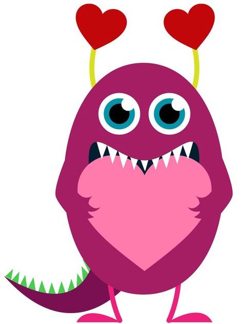 Monster Quilt, Monster Valentines, Animated Clipart, Arts And Crafts Storage, Happy Valentines Day Images, Valentine Images, Valentines Day Clipart, Valentine Clipart, Art And Craft Videos