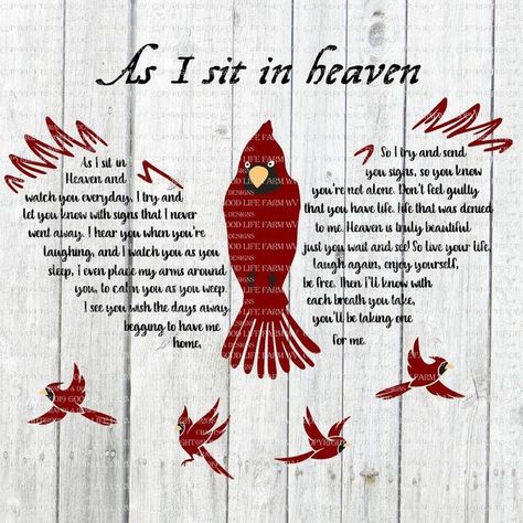 Christmas In Heaven Poem, Cardinal Svg, As I Sit In Heaven, Heaven Poems, Letter From Heaven, Miss Mom, Missing My Son, Loved One In Heaven, Miss My Mom