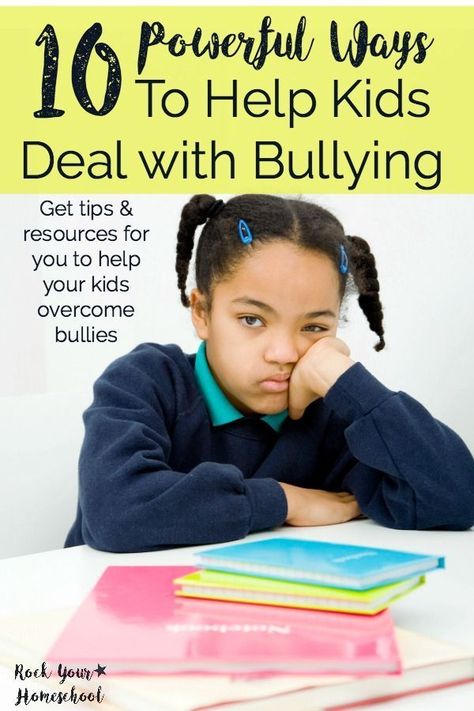 Are you concerned about how you can prepare your kids to deal with bullying? Do you have a child who has suffered due to bullies? Get the help you need with these 10 powerful ways to help kids deal with bullying. Read our story & get the tools you need to help your family. Get even more resources for your family at http://rockyourhomeschool.net Parenting 101, School Education, Therapy Ideas, School Counseling, Help Kids, Positive Parenting, Raising Kids, Parenting Advice, Parenting Tips