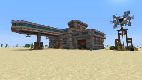 Fallout Minecraft Builds, Post Apocalyptic Minecraft, Minecraft Apocalypse Base, Post Apocalyptic Minecraft Builds, Fallout Minecraft, Minecraft Fallout Vault, Minecraft Gas Station, Minecraft Apocalypse Build, Minecraft Apocalypse