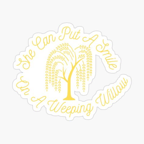 Willow Album Cover, Willow Lyrics, Weeping Willow Wall Mural, Pink Weeping Willow Tree, Weeping Willow Tree Art Wall Decals, Weeping Willow, Science Poster, Stranger Things Fanart, Sticker Design