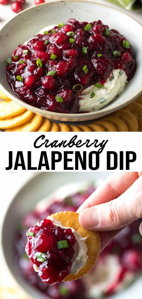 Indulge in the irresistible blend of flavors with our Cranberry Jalapeno Cream Cheese Dip, a simple yet captivating treat perfect for holiday gatherings. Cranberry Spread, Snacky Foods, Cranberry Appetizer, Plated Meals, Holiday Dips, Cranberry Jalapeño, Savory Dips, Cranberry Salsa, New Years Appetizers