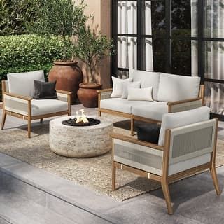 Bed Bath & Beyond | The Best Deals Online: Furniture, Bedding, Rugs, Kitchen Essentials & More Nathan James, 3 Piece Sofa, Outdoor Patio Set, Patio Loveseat, Outdoor Loveseat, Outdoor Couch, Outdoor Patio Furniture Sets, Pinterest Group, Wood Patio