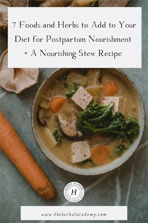 Postpartum Nourishment, Healthy Postpartum, Postpartum Meal, Stewed Fruit, Postpartum Diet, Herbal Academy, Farmhouse Wreaths, Recovery Food, Postpartum Health