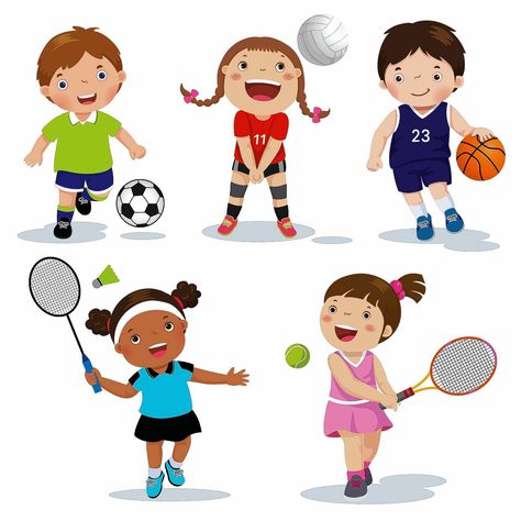 Your health: How to help your kids pick a sport Sport For Kids, Play Illustration, Sports For Kids, Kids Playing Sports, Sports Cartoon, Sports Illustration, Child Illustration, Sports Clipart, Children Health