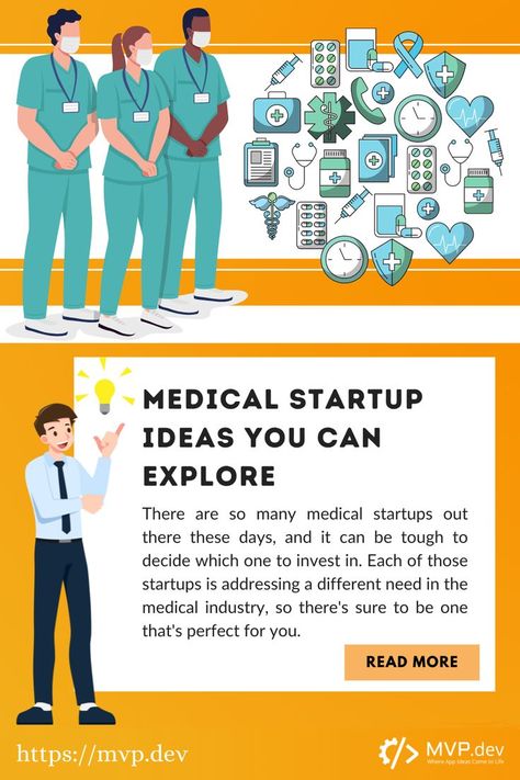 If you're considering a career in the medical industry, you may be wondering where to start. The possibilities are endless, but here are a few ideas to get you started. Whether you want to create a new medical device or develop groundbreaking software, there's something for everyone in the medical startup world. So read our blog post now! Startup Ideas, Medical Jobs, Medical Business, Durable Medical Equipment, Tshirt Business, Nursing Care, Medical Practice, Medical Field, Medical Device