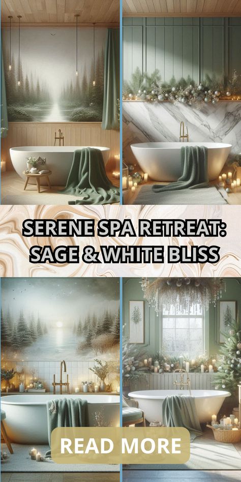 Transform your bathroom into a calming oasis with soft sage green and warm white. The perfect color combo for a relaxing, spa-like atmosphere. Bathroom Color Schemes, Spa Retreat, Bathroom Color, Warm White, Sage Green, Color Combos, Color Schemes, Spa, White