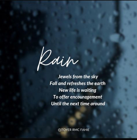 Rain Poems, Short Poem, About Rain, Short Poems, New Life, Topaz, Encouragement, Pins